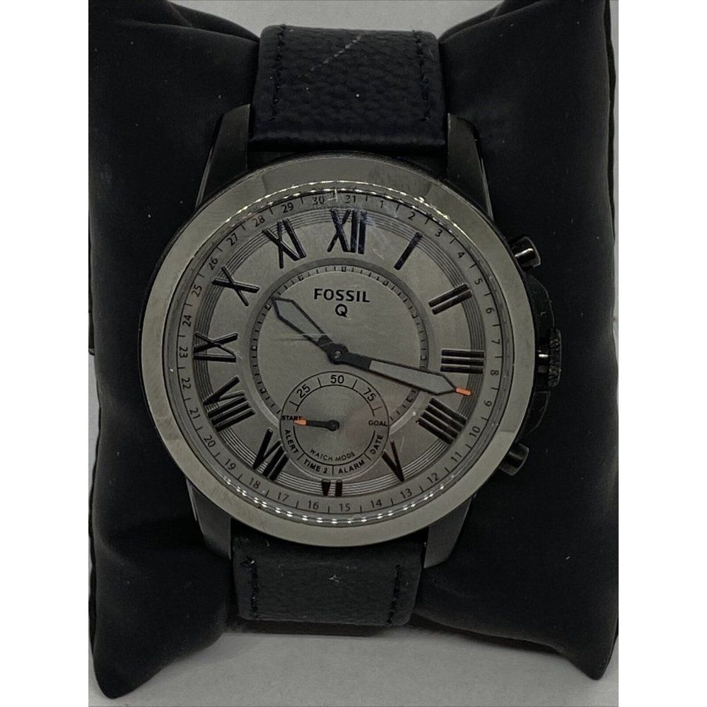 Fossil FTW1139 Men's Black Leather Grey Analog Dia